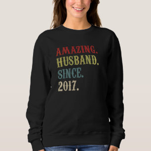 Amazing Husband Since 2017 5 Wedding Aniversary R Sweatshirt