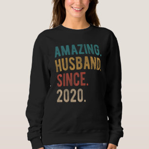 Amazing Husband Since 2020  2nd Wedding Aniversary Sweatshirt