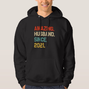 Amazing Husband Since 2021 Newly Married Husband Hoodie
