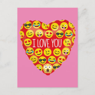 Amazing I love you Emoji Gift Postcard