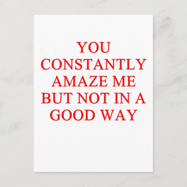 amazing insult postcard (Front)