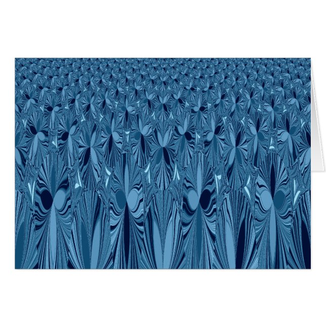 Amazing Iridescent Blue Kaleidoscope Art (Front Horizontal)