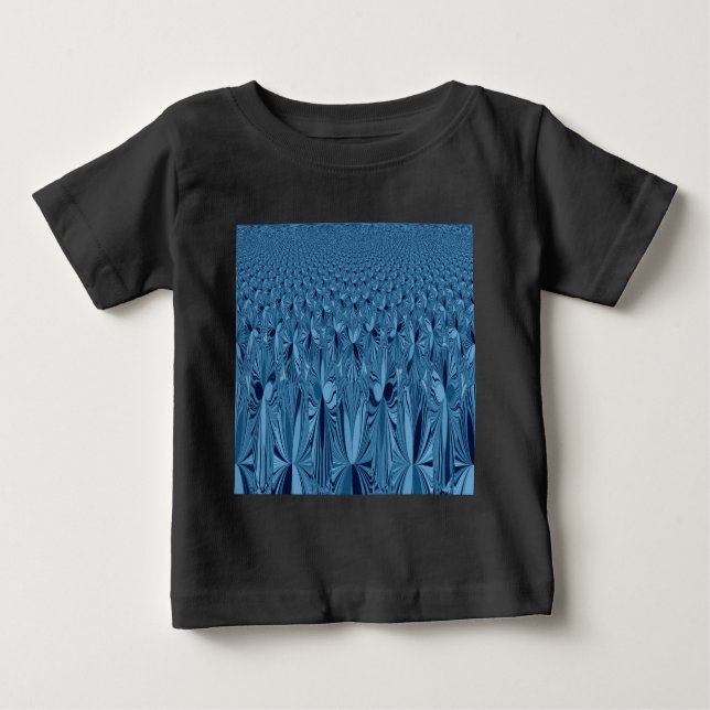Amazing Iridescent Blue Kaleidoscope Art Baby T-Shirt (Front)