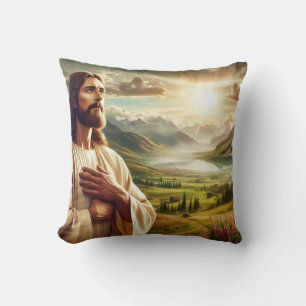 Amazing Jesus Christ Digital Painting Cushion