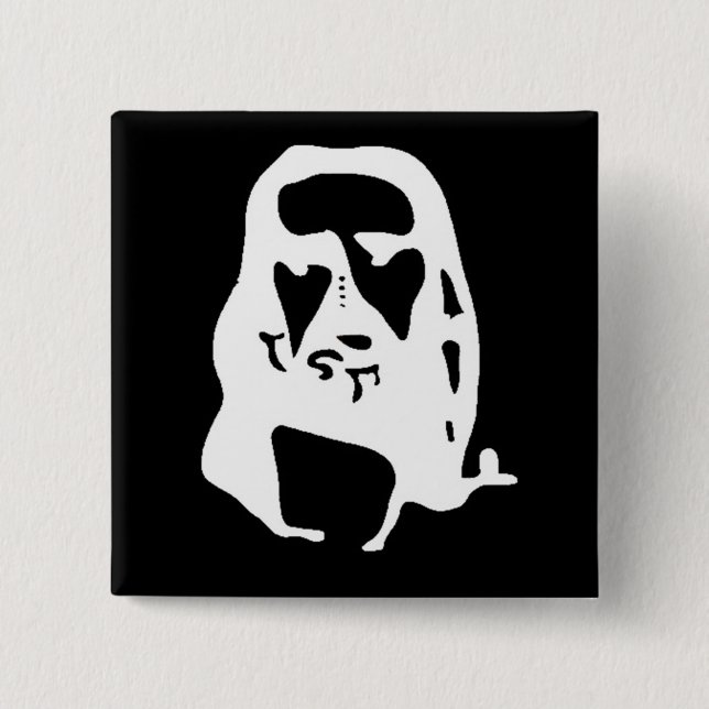 Amazing Jesus Christ Optical Illusion 15 Cm Square Badge (Front)