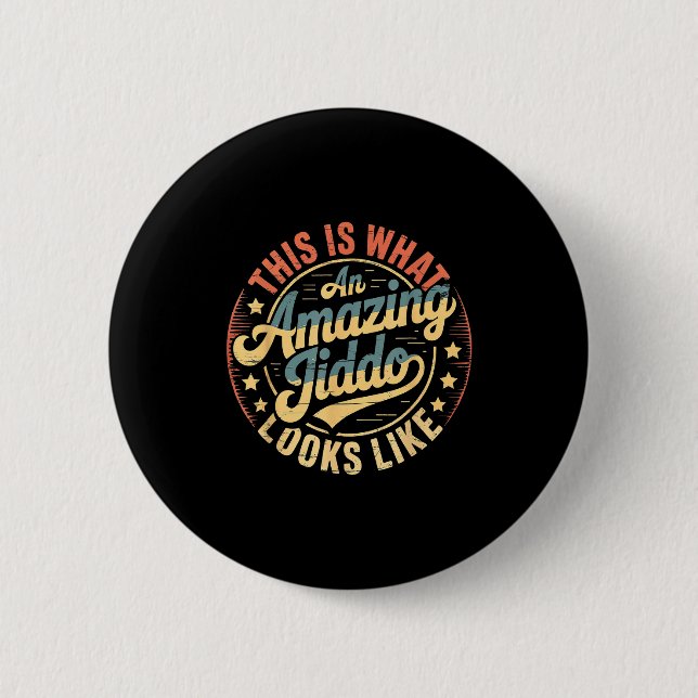 Amazing jiddo  6 cm round badge (Front)
