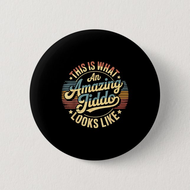 Amazing jiddo  6 cm round badge (Front)
