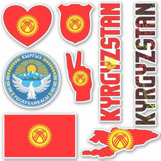 Amazing Kyrgyzstan Shapes National Symbols (Front)