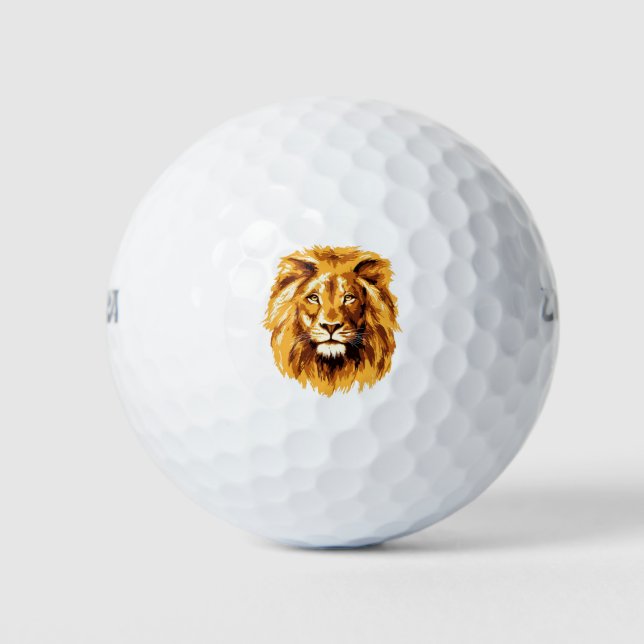 Amazing lion design golf balls (Front)