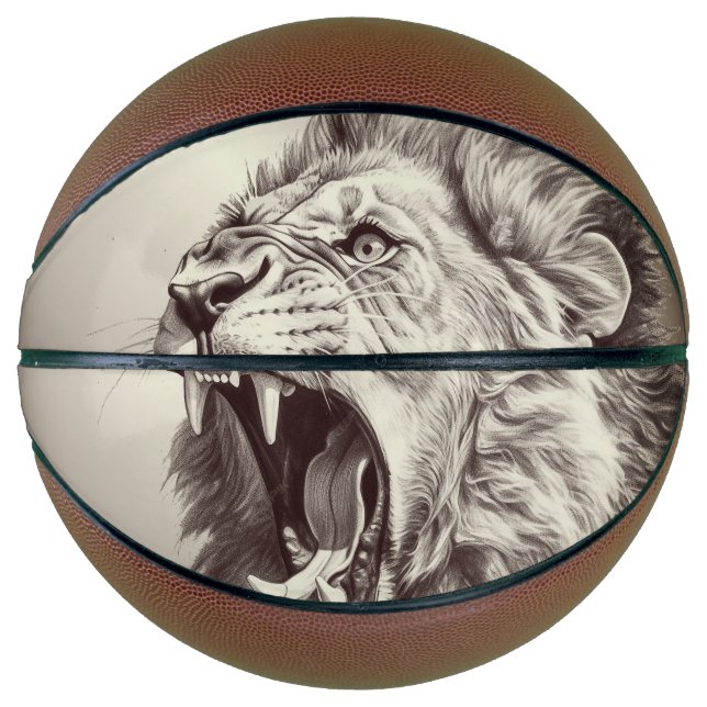 Amazing Lion Roaring  Basketball (Front)