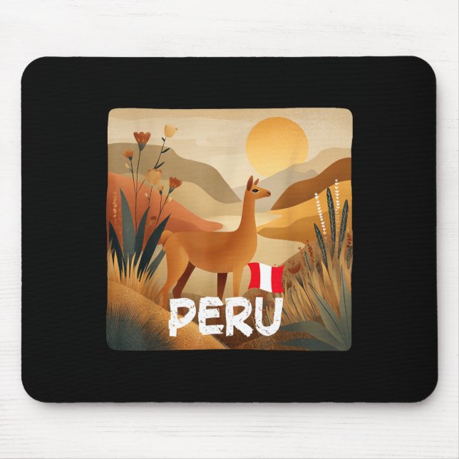 Amazing Llama in Peru Colours Costume Mouse Pad (Front)