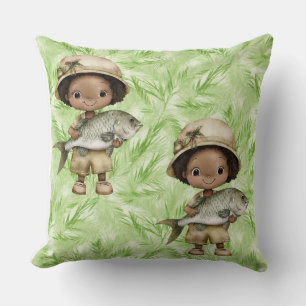 Amazing Loaves and Fishes Cotton Throw Pillow