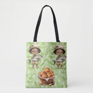 Amazing Loaves and Fishes Large Shoulder Tote Bag
