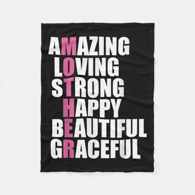 Amazing Loving Strong Happy Beautiful Graceful  Fleece Blanket (Front)
