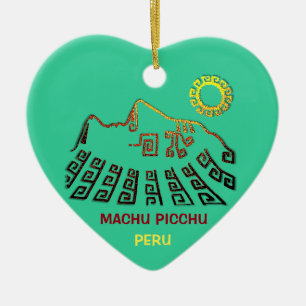 Amazing Machu Picchu Ceramic Tree Decoration
