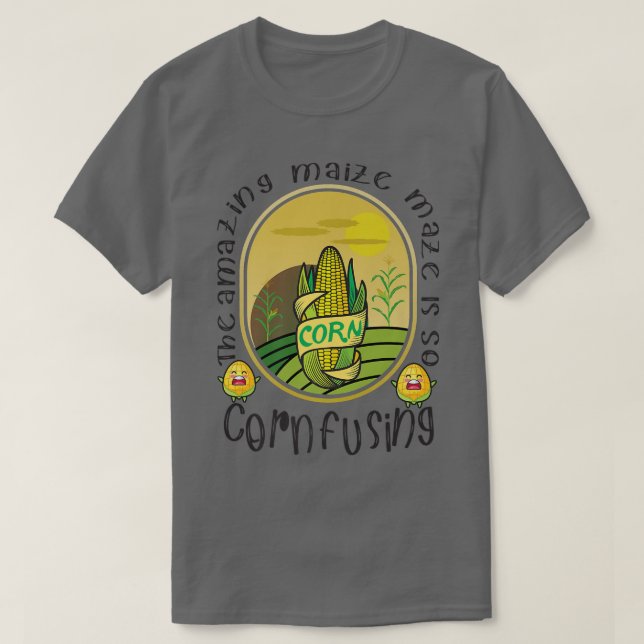 Amazing Maize Maze Cornfield Autumn Corn Festival T-Shirt (Design Front)