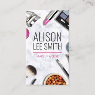 Amazing Makeup Artist Marble Desk Business Card