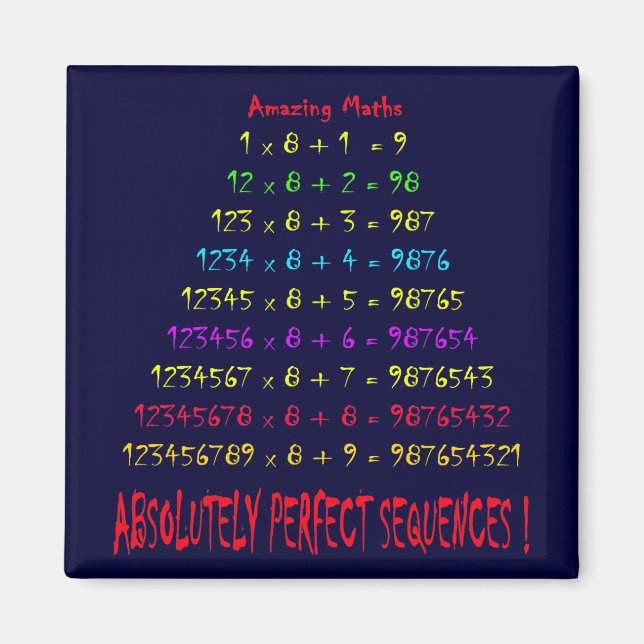 Amazing Maths Magnet (Front)