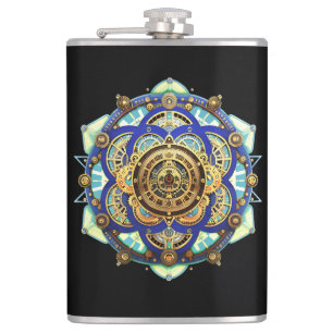 Amazing Mechanical Clock Hip Flask