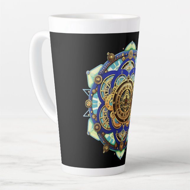 Amazing Mechanical Clock Latte Mug (Left Angle)