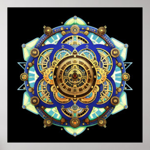 Amazing Mechanical Clock Poster