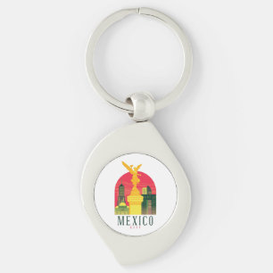 Amazing Mexico City CDMX Vintage Travel Key Ring