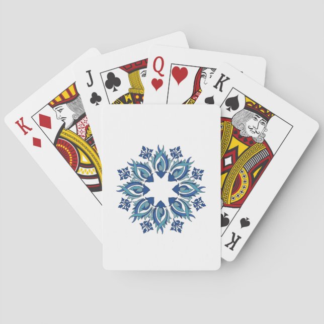 Amazing Middle-Eastern Pattern زخارف هندسيه رائعه  Playing Cards (Back)