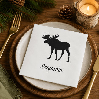Amazing Moose Rustic Napkin