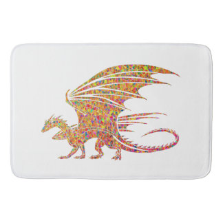 Amazing Mosaic Dragon Bath Mat
