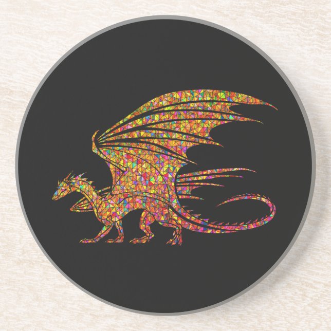 Amazing Mosaic Dragon  Coaster (Front)