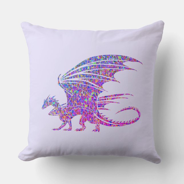 Amazing Mosaic Dragon  Cushion (Front)