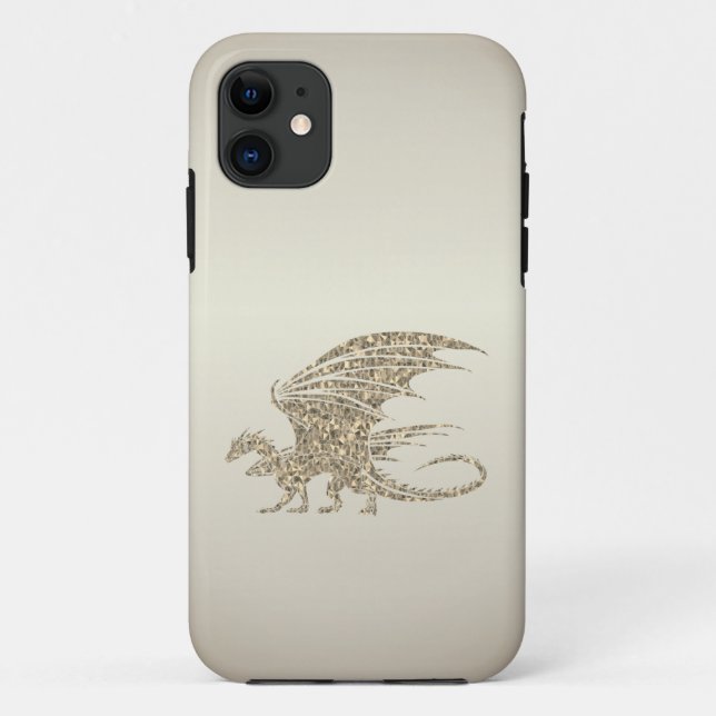 Amazing Mosaic Dragon Golden Case-Mate iPhone Case (Back)
