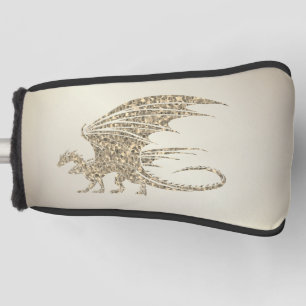 Amazing Mosaic Dragon Golden Golf Head Cover
