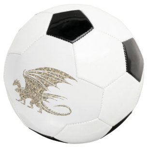 Amazing Mosaic Dragon Golden Soccer Ball