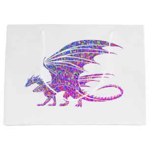 Amazing Mosaic Dragon Large Gift Bag