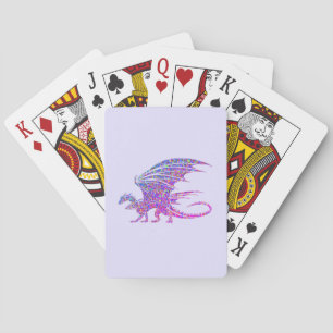Amazing Mosaic Dragon Purple Playing Cards