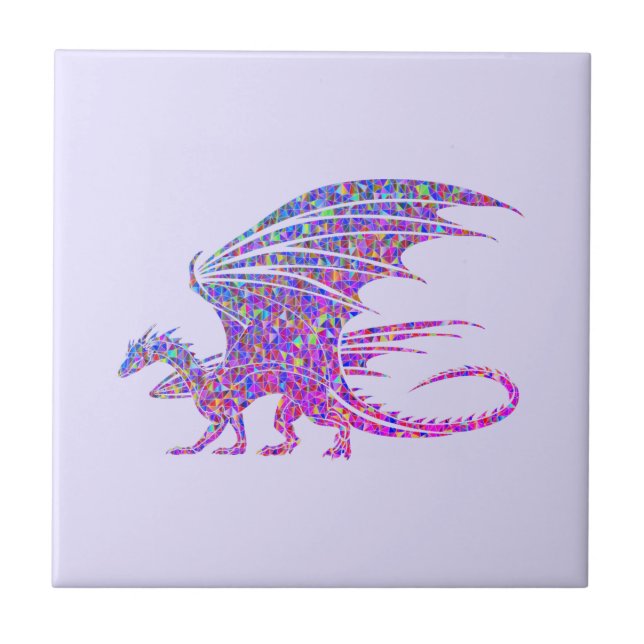 Amazing Mosaic Dragon  Tile (Front)
