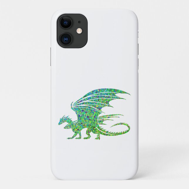 Amazing Mosaic Green Dragon Case-Mate iPhone Case (Back)