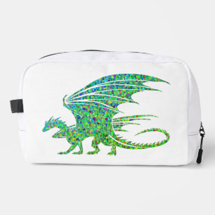 Amazing Mosaic Green Dragon Dopp Kit