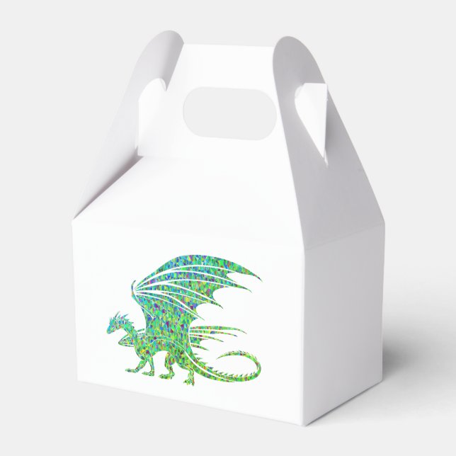 Amazing Mosaic Green Dragon Favour Box (Front Side)