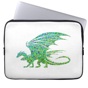 Amazing Mosaic Green Dragon Laptop Sleeve