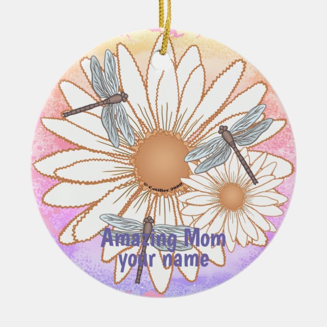 Amazing Mum  Ceramic Tree Decoration (Front)