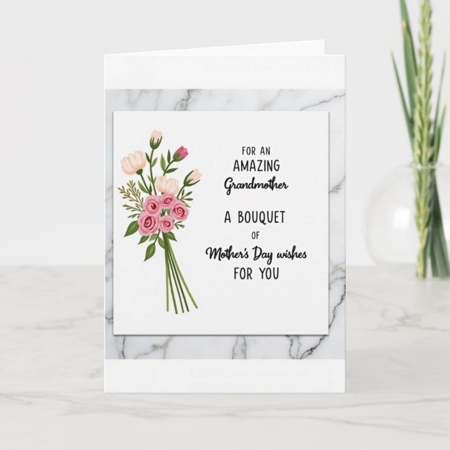 Amazing Mum Floral Image Card (Front)