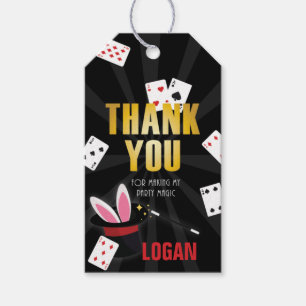 Amazing Name Magician Birthday Thank You Favour Gift Tags