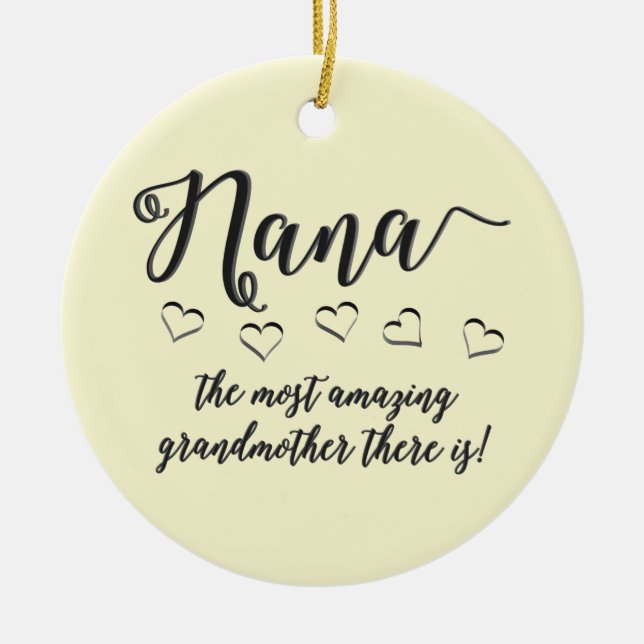 Amazing Nana Ceramic Tree Decoration (Front)