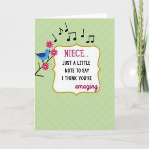 Amazing Niece Floral Note Card