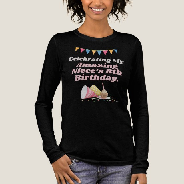 Amazing Niece's 8th Birthday Tri-Blend Shirt (Front)