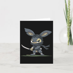 Amazing Ninja Bunny Graphic For A Cool Adventure  Card