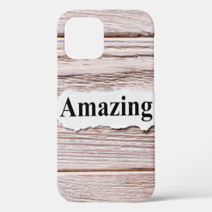 AMAZING of the word on paper. concept. Words of AM iPhone 12 Case