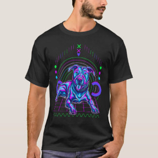 Amazing Painting Of Pitbull Sitting Pitbulls Dogs T-Shirt